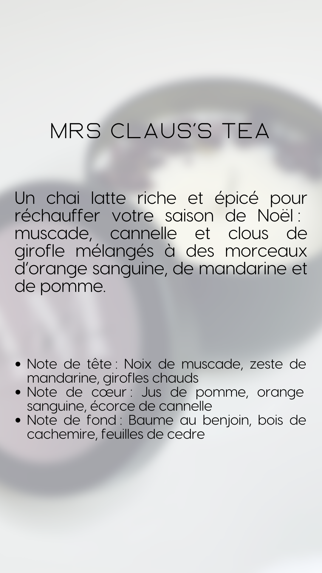 Bougie parfumée « Mrs Claus’s Tea » - 150g